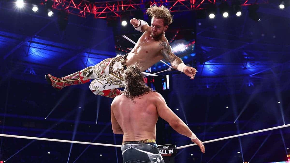 Will Ospreay from the top rope