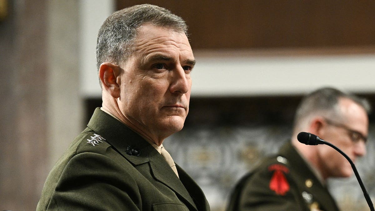 U.S. Marine Corps Lt. Gen. Francis L. Donovan testifies during a Senate Committee on Armed Services hearing on Capitol Hill in Washington, DC, on January 15, 2026.