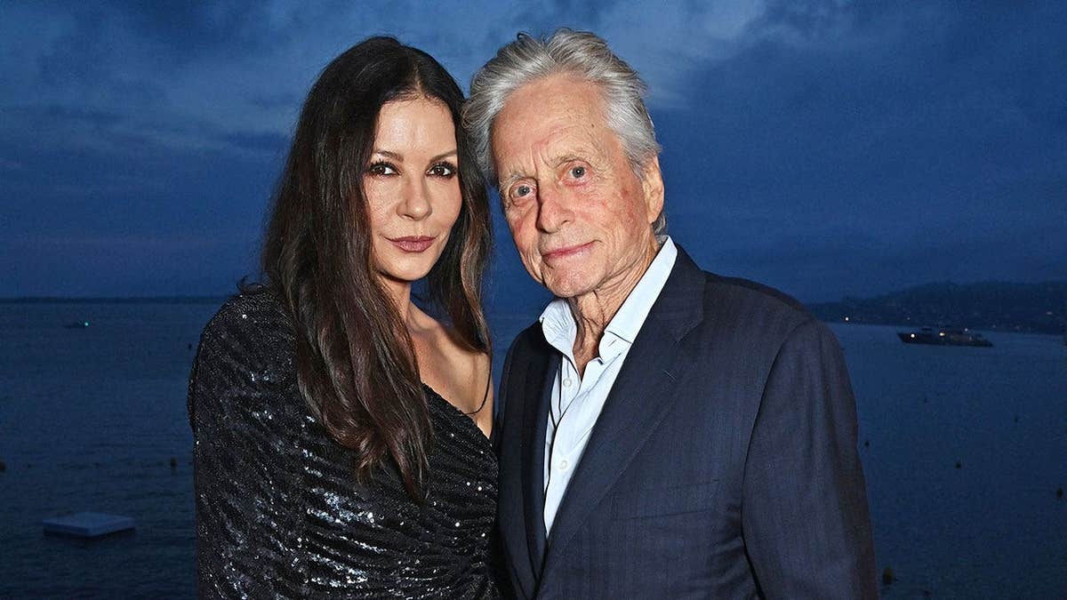 Catherine Zeta-Jones and Michael Douglas getting cozy in the South of France.
