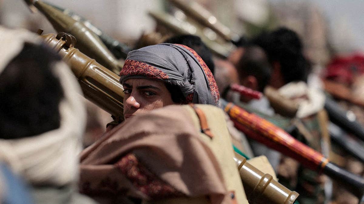Pro Iranian protester in Sanaa.