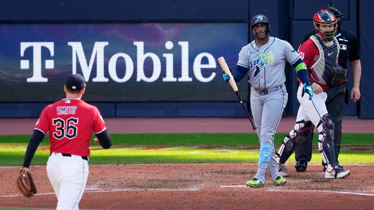 Cade Smith pitches during a baseball game against the Tampa Bay Rays.