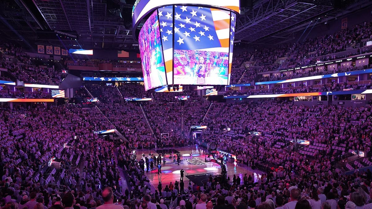Chase Center interior during Atlanta Dream vs. Golden State Valkyries WNBA Finals game.