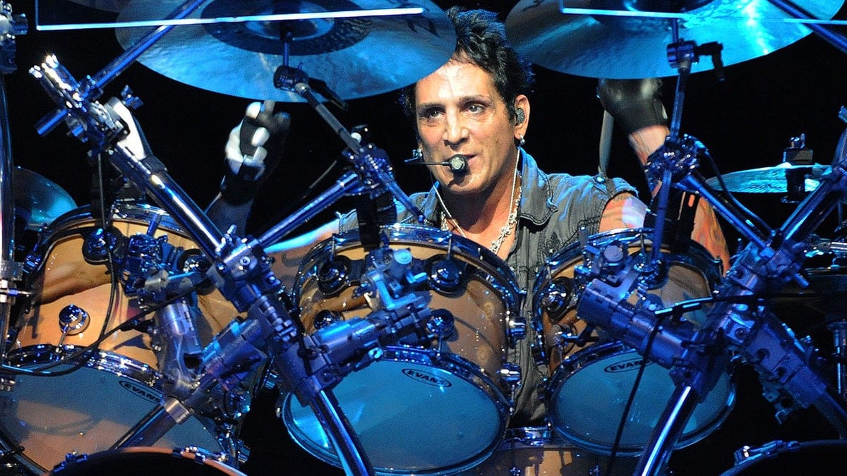 Deen Castronovo of Journey performs onstage at the Music Midtown Festival in Atlanta, Georgia.
