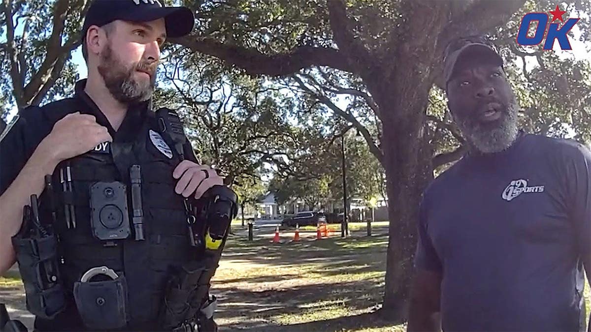 Thomas Hayes of i9 Sports in Winter Park, Florida explains to police why he wants the family of a 3-year-old boy to leave the park and the league.
