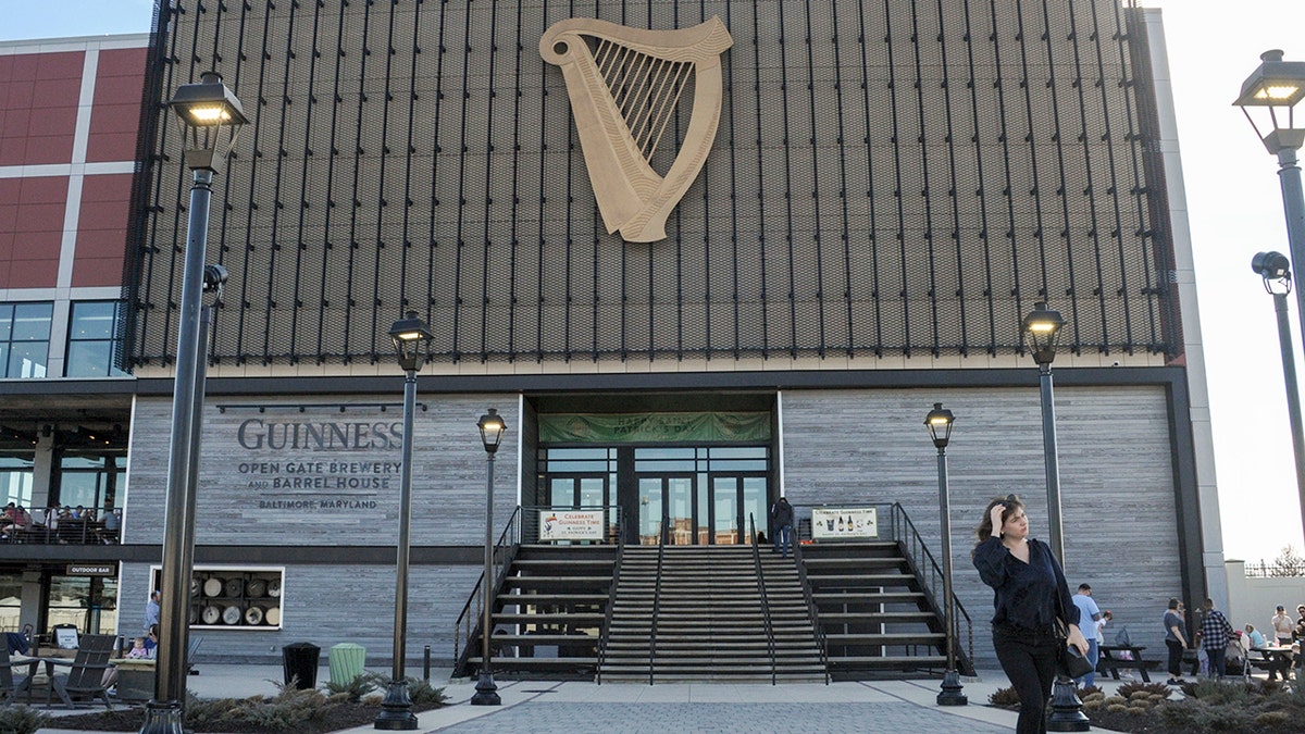 An exterior view of Guinness Open Gate Brewery and Barrel House near Baltimore.