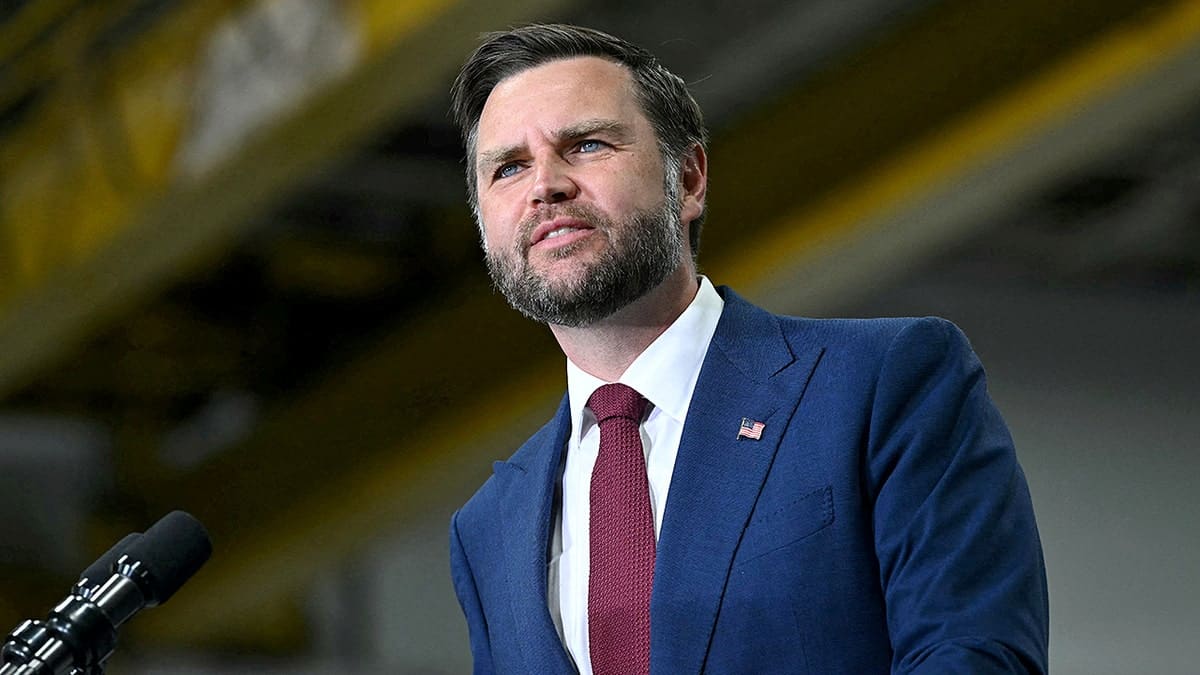 US Vice President JD Vance speaks at a MAGA Inc. super PAC event in Sterling Heights, Michigan, August 31, 2026. Saul Loeb/Pool via REUTERS