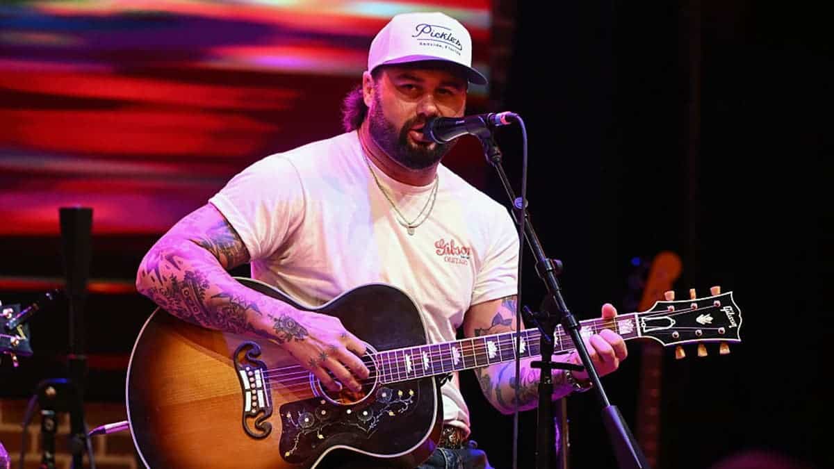 Koe Wetzel performs onstage during SiriusXM The Highway's Music Row Happy Hour at Chief's on Broadway in Nashville.