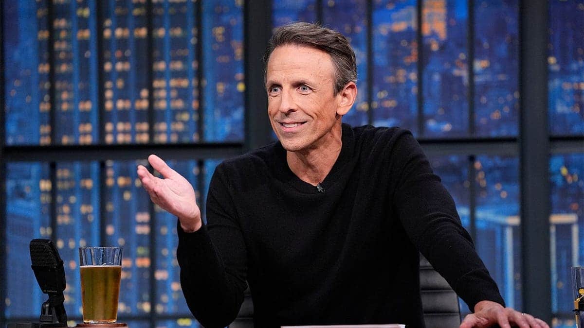 Seth Meyers during Corrections on Late Night with Seth Meyers.
