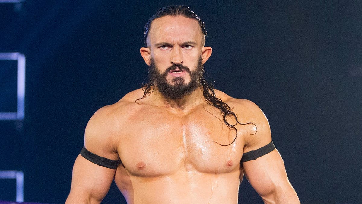 Neville enters the ring during 205 Live in Corpus Christi, Texas.