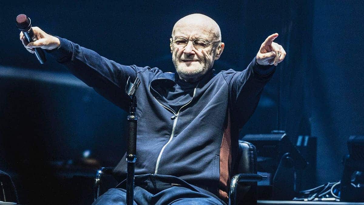 Phil Collins on stage in Berlin, Germany in March 2022