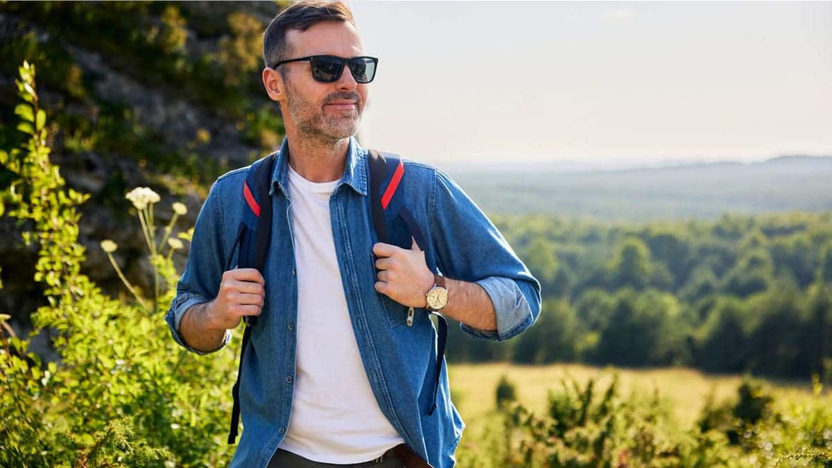 Protect your eyes from harmful UV rays with a good pair of sunglasses.
