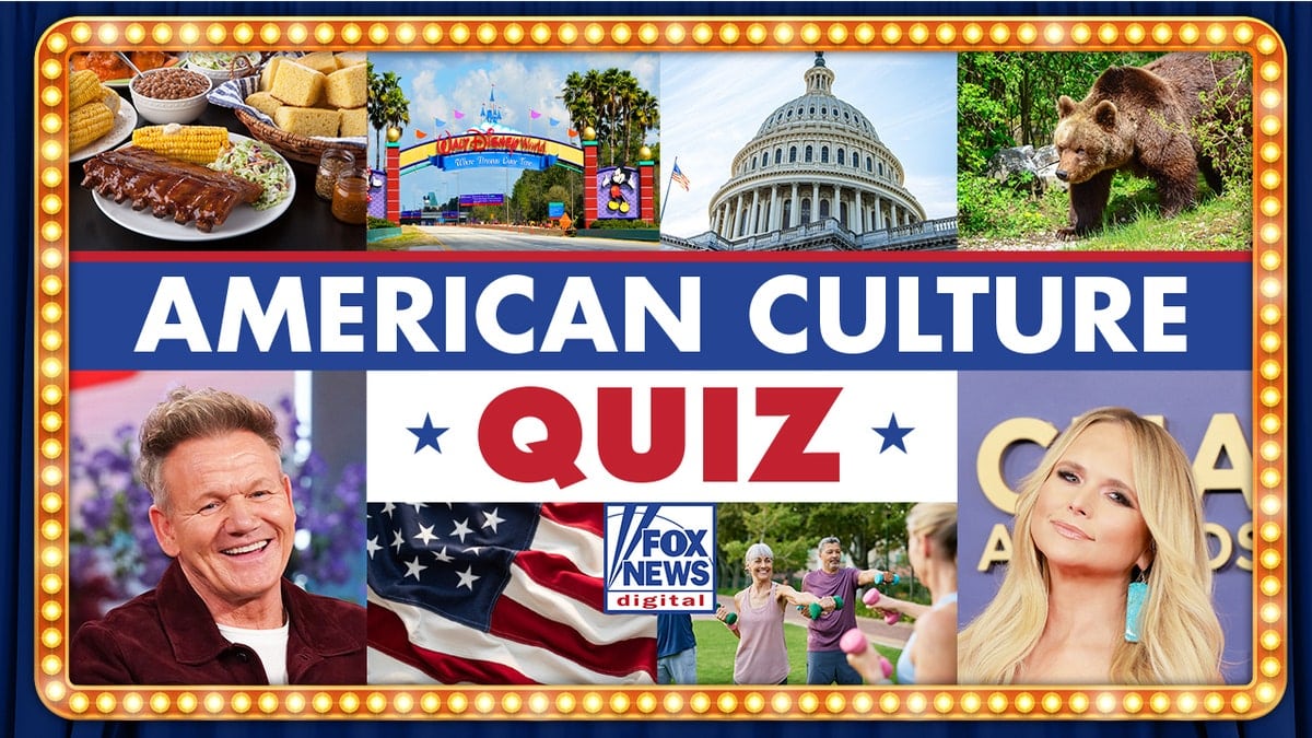American Culture Quiz, with variety of images displayed in grid