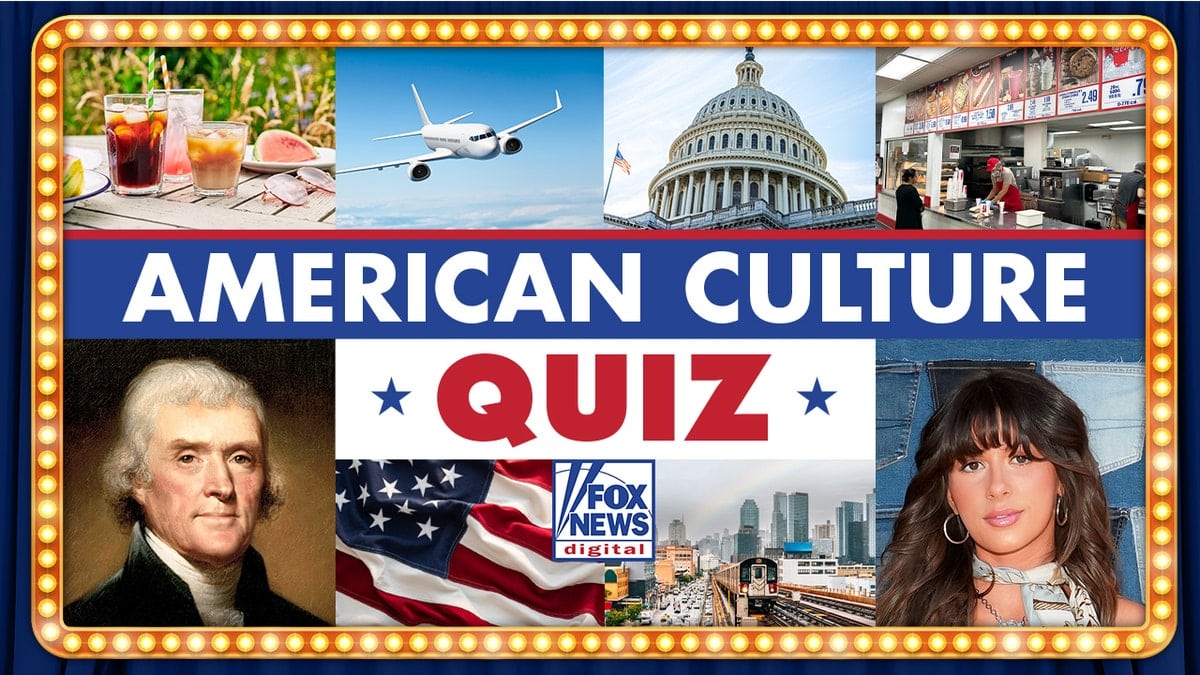American Culture Quiz, with variety of images displayed in grid
