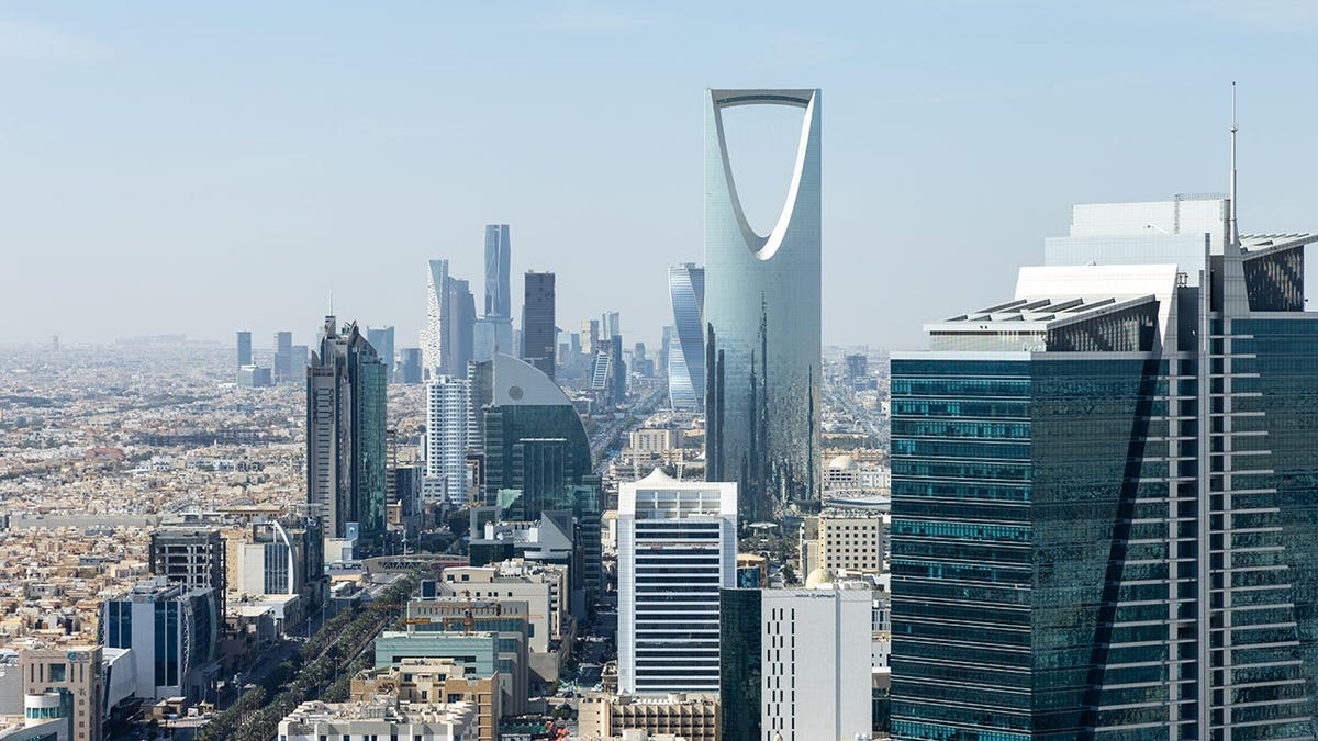 Riyadh downtown skyline with city buildings and modern architecture in Saudi Arabia.