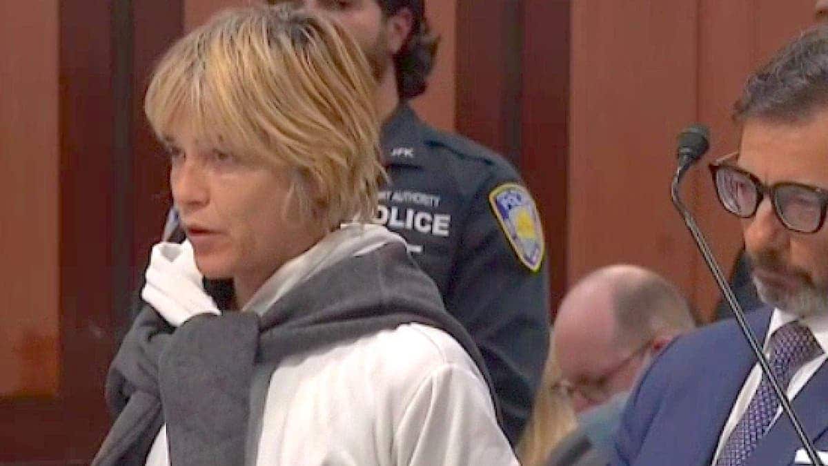 A view of Selma Blair appearing in court.