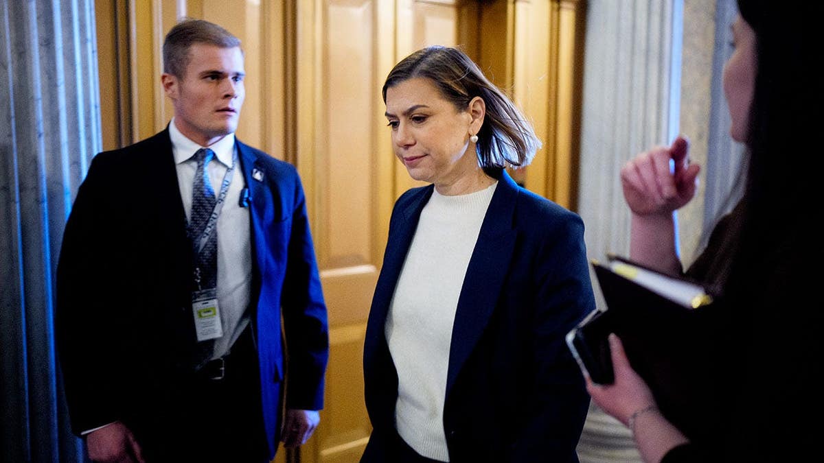 Sen. Elissa Slotkin walking into the Senate Chamber in Washington, D.C.