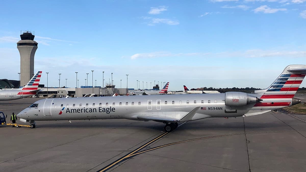 American Airlines plane on tarmac