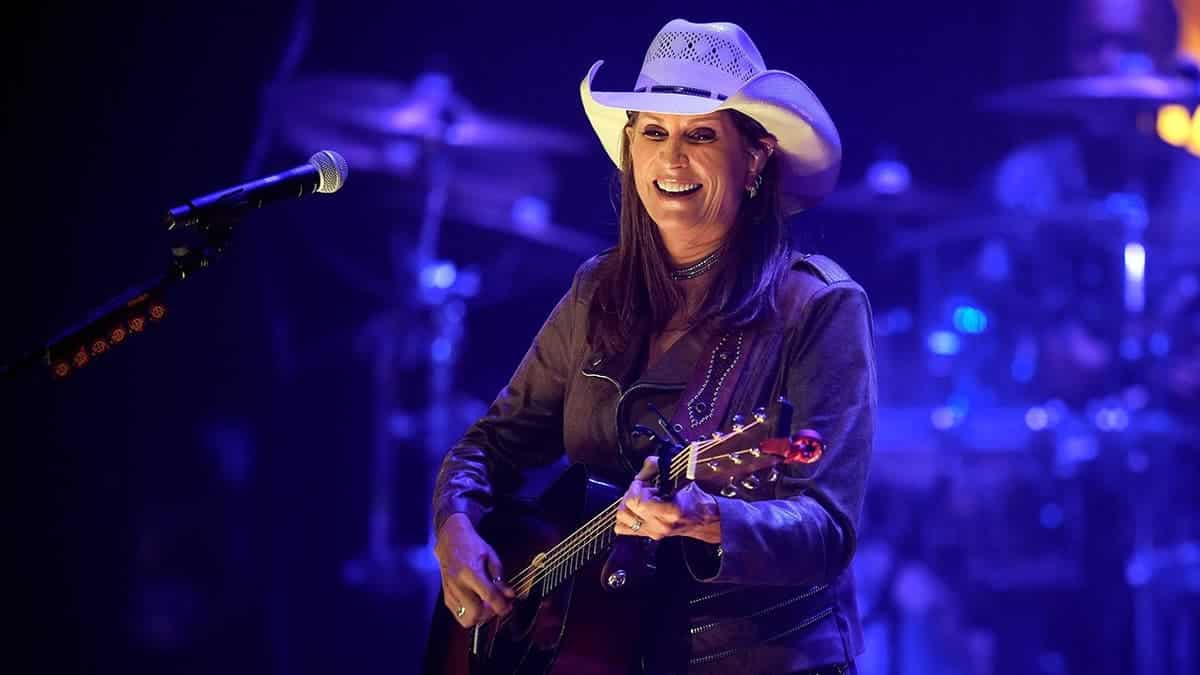 Terri Clark performs onstage at the Ryman Auditorium in Nashville.