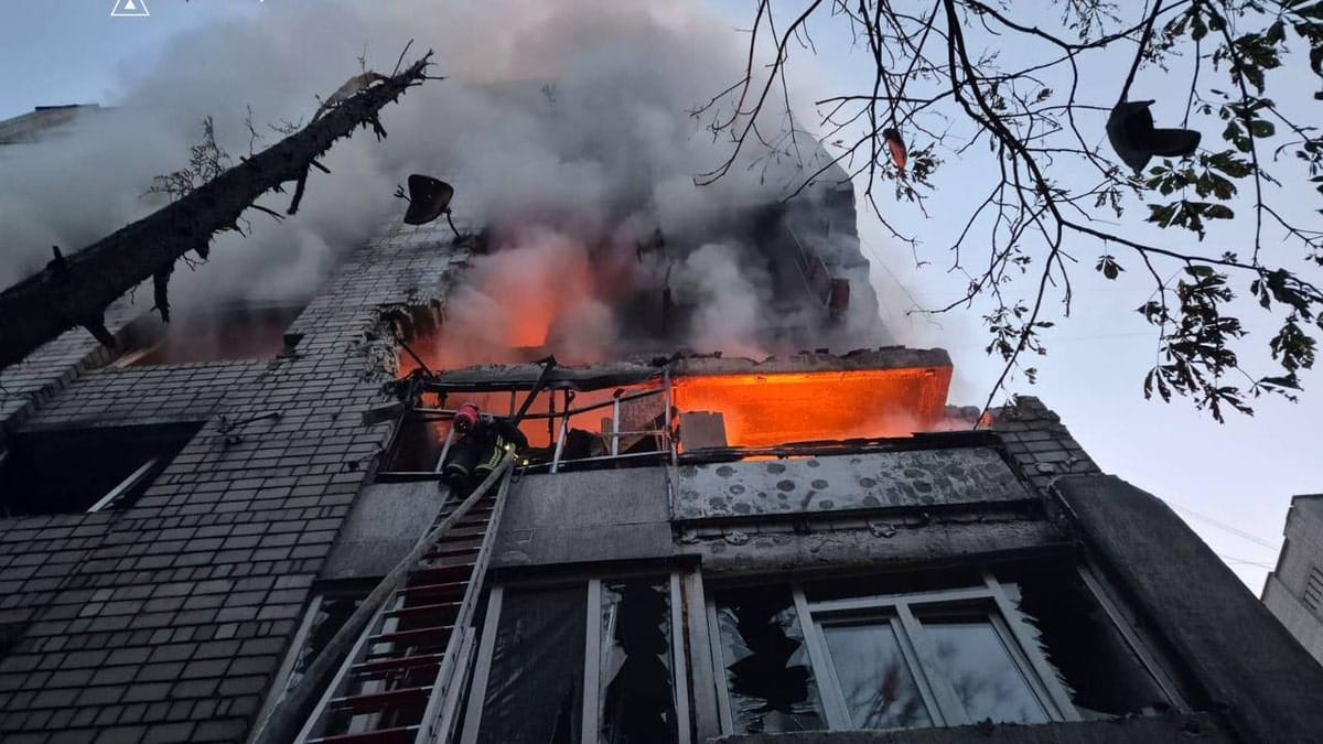 Damage is seen after Russian airstrikes killed at least 13 people across Ukraine