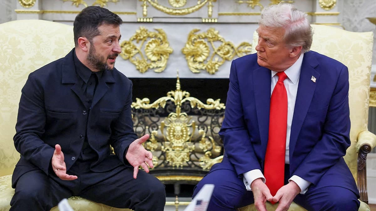 Zelenskyy and Trump in the Oval Office